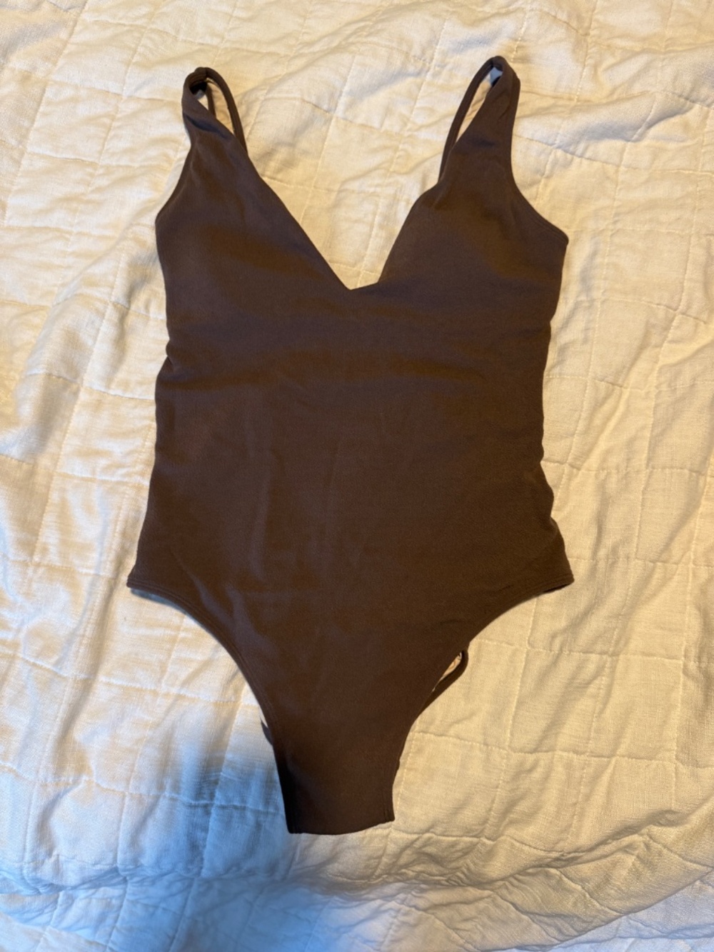Summersalt LuxeCrinkle Backflip Swimsuit - Mocha - Picture 3 of 4